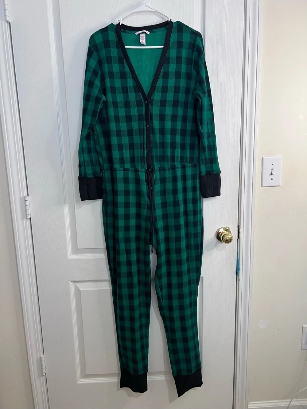 Victorias Secret plaid One Piece Thermal Pajama size L